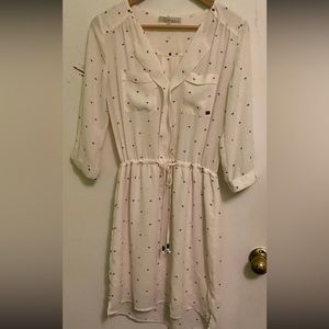 XS monk & lou cream 3/4 sleeve dress